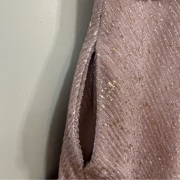 BETSY and Adam Metallic Pink and Gold Formal Prom Gown Dress *has pockets* - Picture 10 of 16